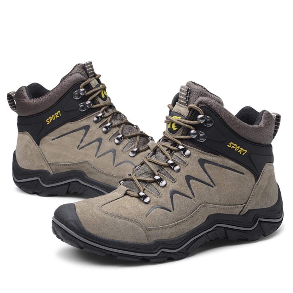 Ailishabroy Men's Winter High Top Sneakers - Warm Lace-Up Ankle Boots for Hiking, Climbing & Outdoor Activities | Perfect for Snow, Trail Walking & Cold Weather Adventures