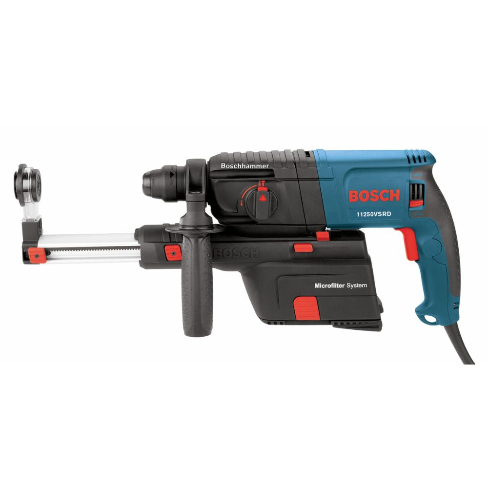 Bosch 11250VSRD SDS Plus Bulldog 7/8-Inch Rotary Hammer Drill with Dust Collection System - Perfect for Concrete Drilling, Masonry Work & Demolition Projects