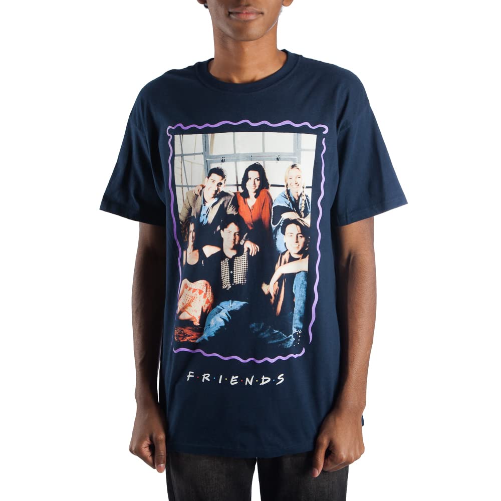 Friends TV Show Cast Portrait Graphic T-Shirt - Official Merchandise for Fans | Casual Wear, Cosplay & Gift Ideas
