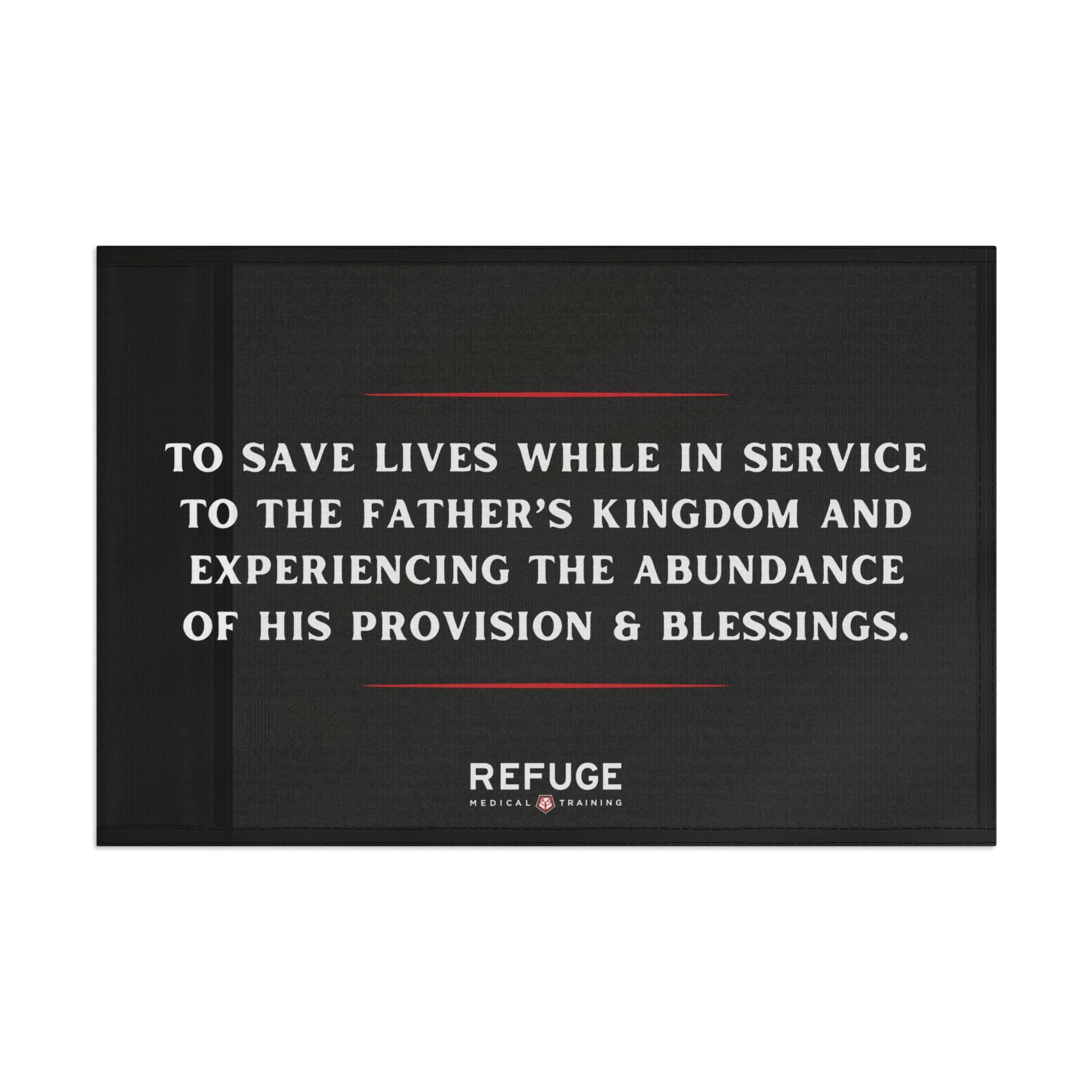 Mission Statement Flag - Custom Printed Office Decor for Business Motivation & Team Inspiration - Perfect for Conference Rooms, Workplaces & Corporate Events