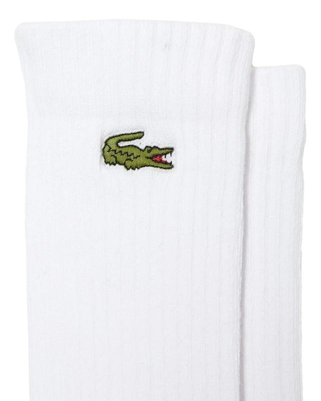 Lacoste Men's High Cut Athletic Socks - Breathable Cotton Crew Socks for Running, Sports & Casual Wear