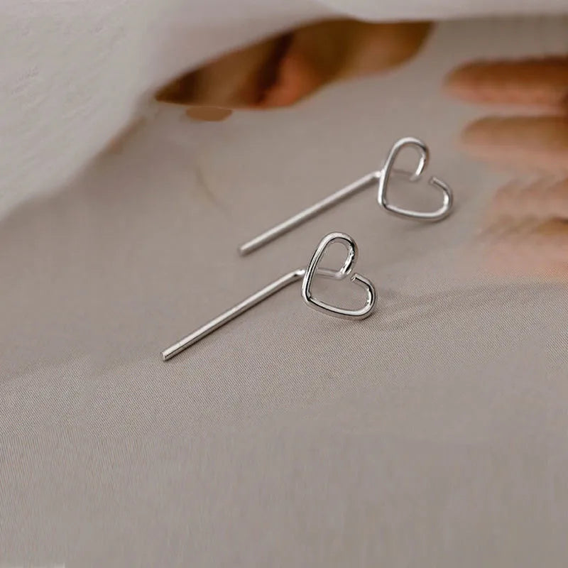 Elegant Heart-Shaped Stud Earrings for Women - Perfect for Valentine's Day, Anniversary & Romantic Date Night Gifts