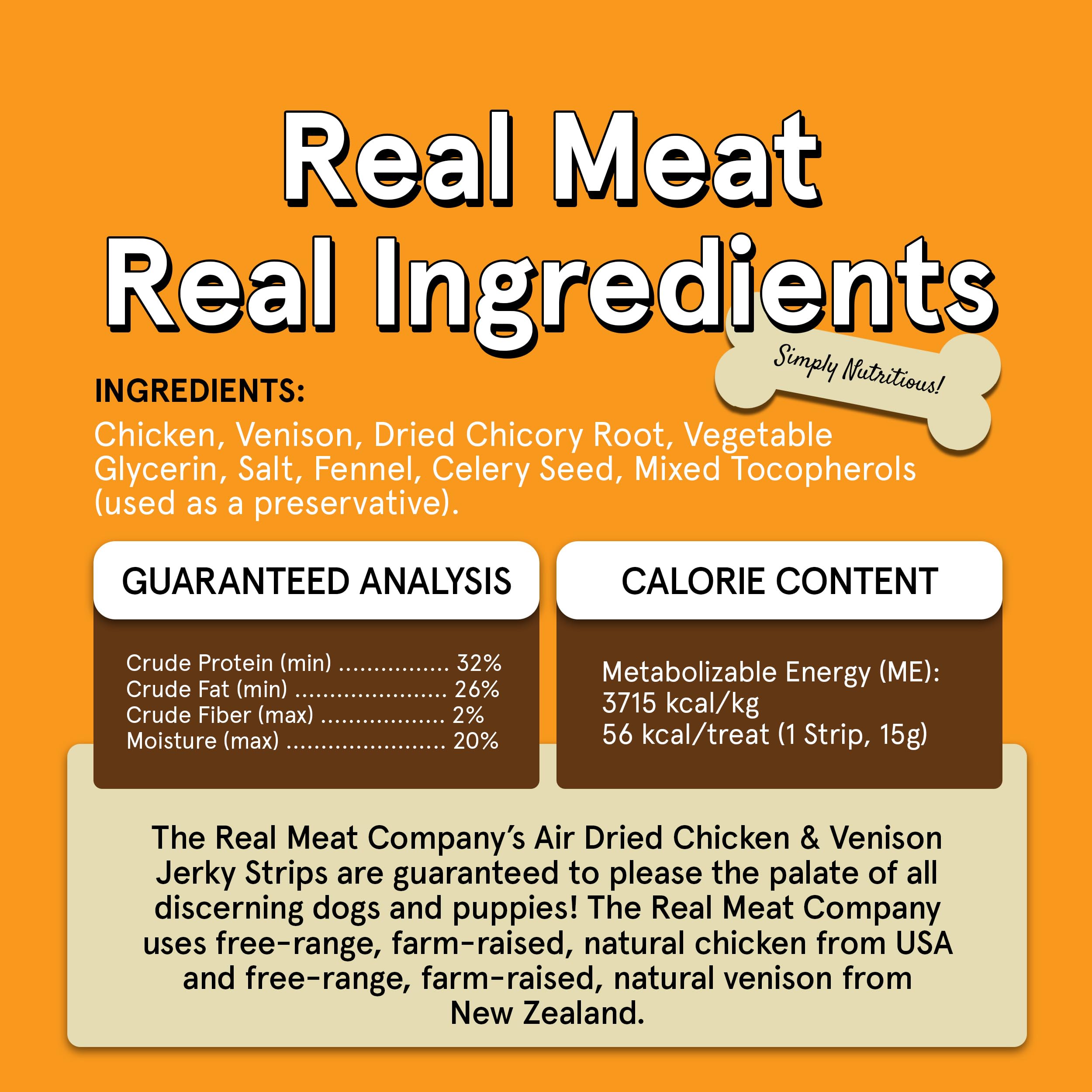Premium Grain-Free Dog Treats - 8oz Real Venison & Chicken Jerky Strips | All-Natural, Human-Grade, Free-Range Protein Snacks for Dogs | Perfect for Training Rewards & Outdoor Adventures