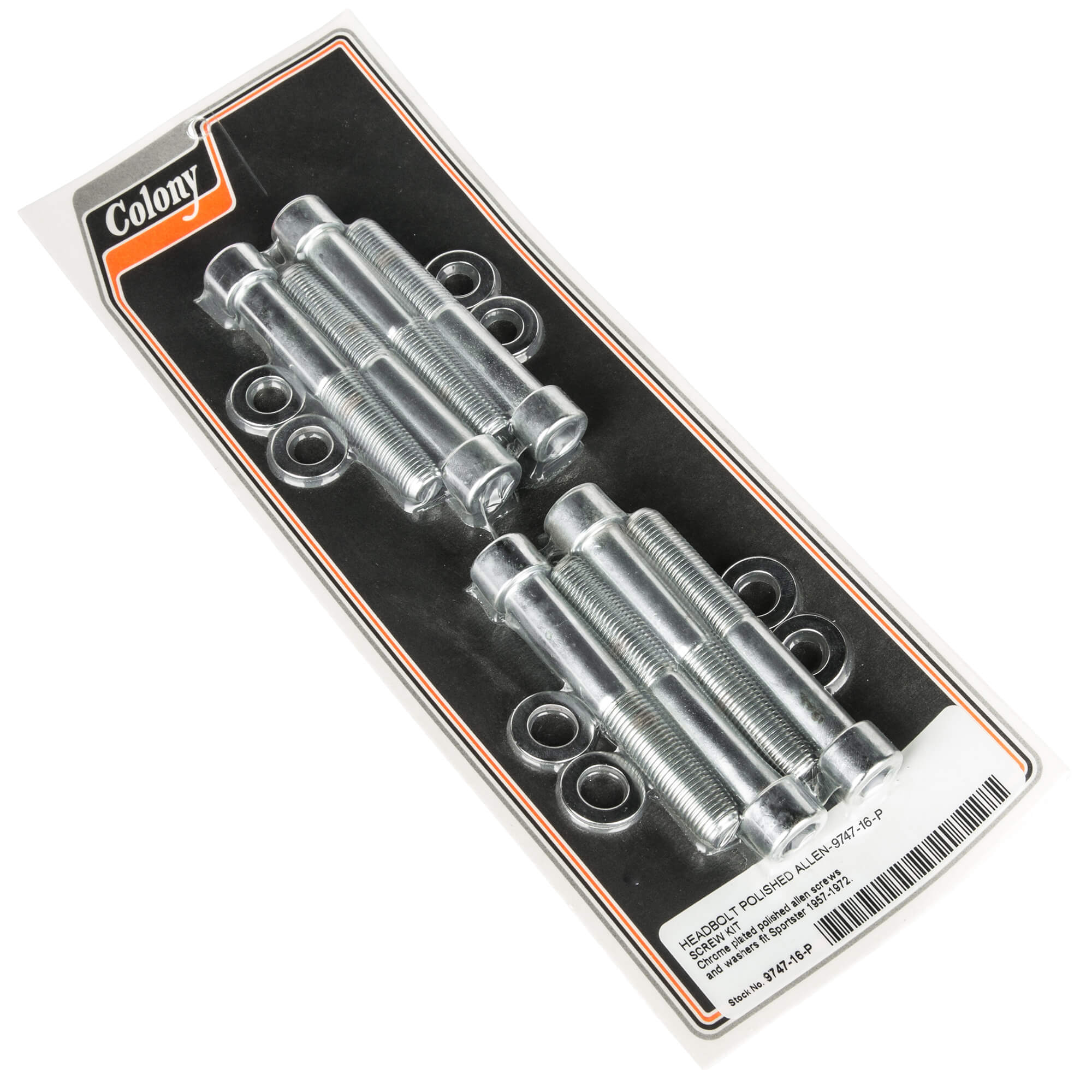 16-Piece Chrome Allen Head Bolt Kit for Harley Sportster 1957-1972 - Motorcycle Engine & Accessory Installation
