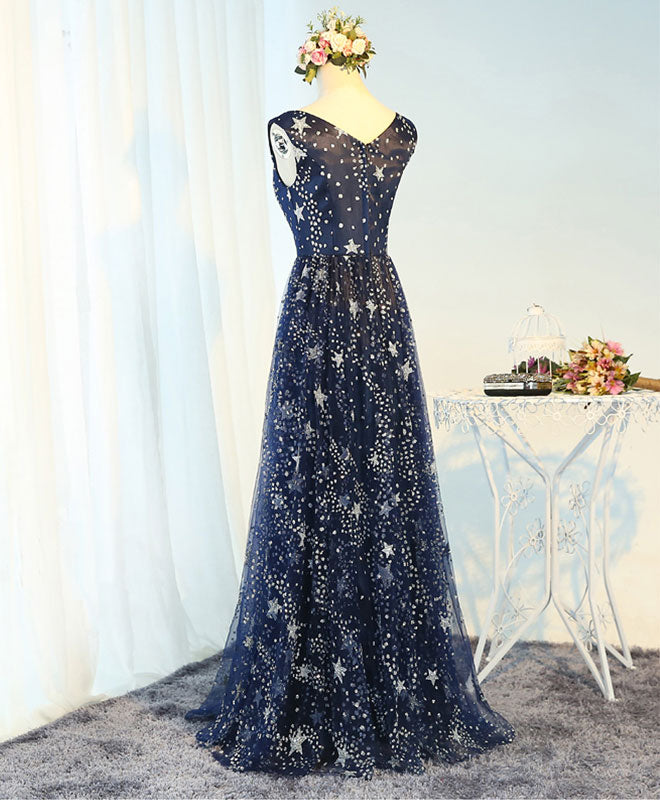 Elegant Royal Blue V-Neck Long Prom Dress for Women - Formal Evening Gown for Homecoming, Ball, Party & Special Occasions