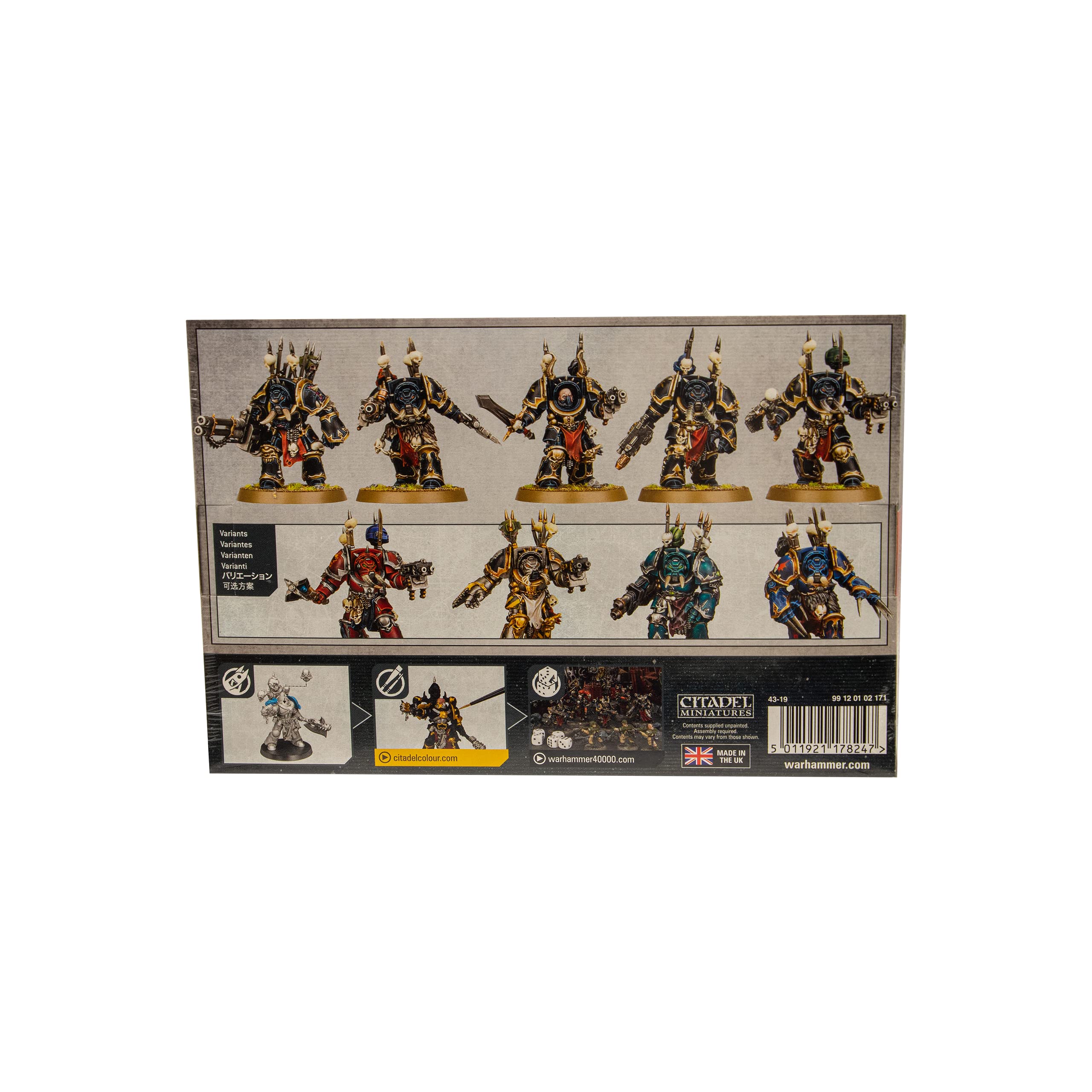 Warhammer 40K Chaos Terminator Squad - Tabletop Wargaming Miniatures