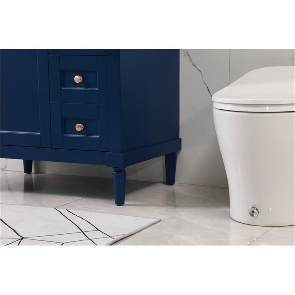 32 Inch Modern Bathroom Vanity with Sink - Elegant Blue Storage Cabinet for Bathroom Organization | Perfect for Small Spaces, Apartments & Home Decor