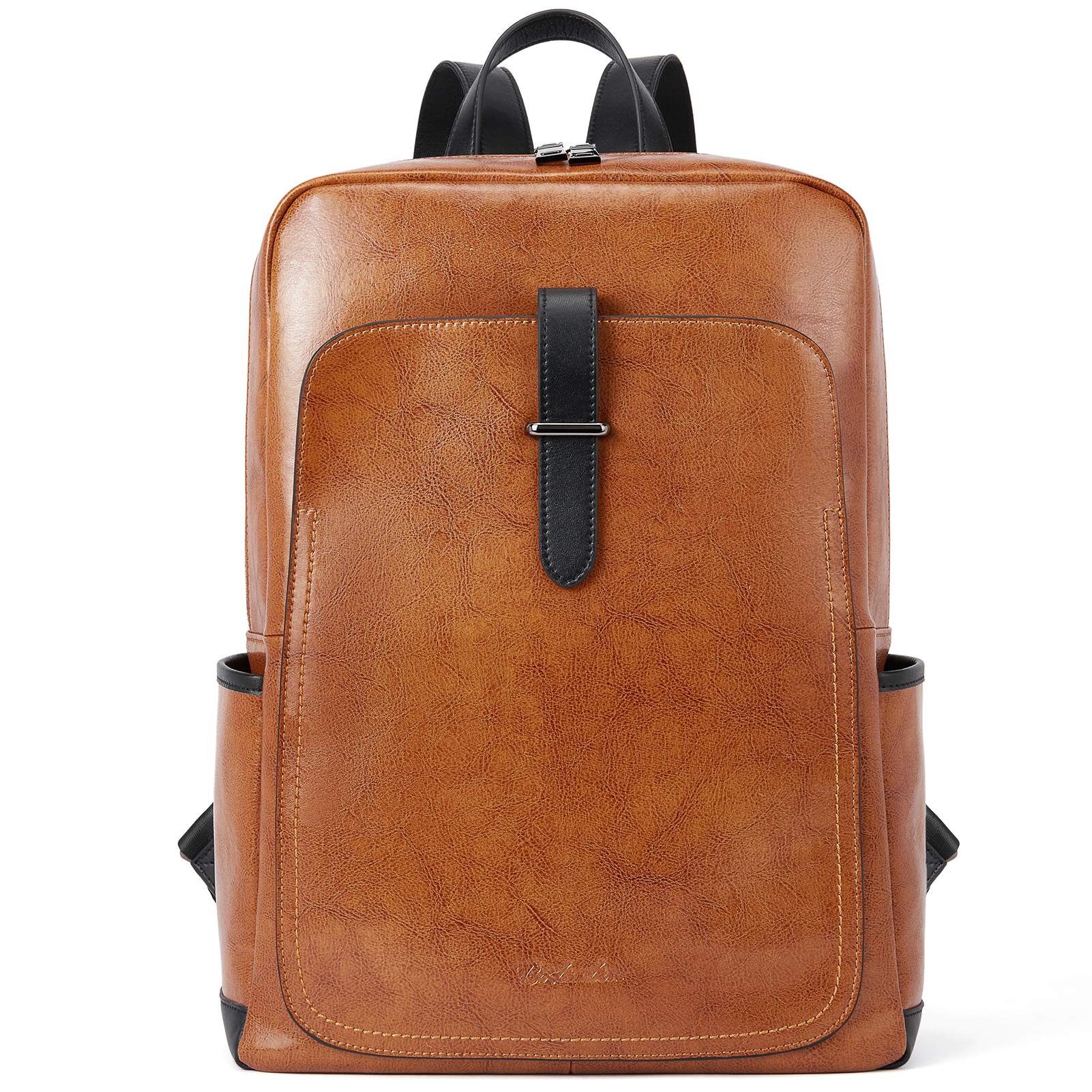 BOSTANTEN Genuine Leather Laptop Backpack for Women - 15.6 Inch Business Computer Bag, Stylish College Backpack for Work, Travel & Daily Use (Brown) - Perfect for Office Commute, School & Weekend Getaways