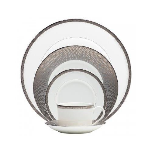 Waterford Aras 5-Piece Place Setting Grey - Elegant Dinnerware Set for Fine Dining, Wedding Registry & Special Occasions