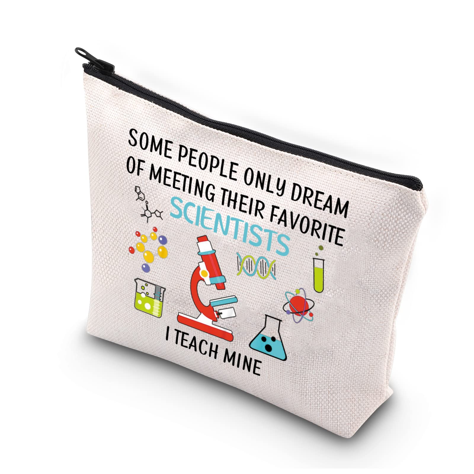 BDPWSS Science Teacher Makeup Bag - Biology Chemistry Gift for Science Lovers, Scientists & Graduates - Perfect for Classroom, Lab & Science Conventions