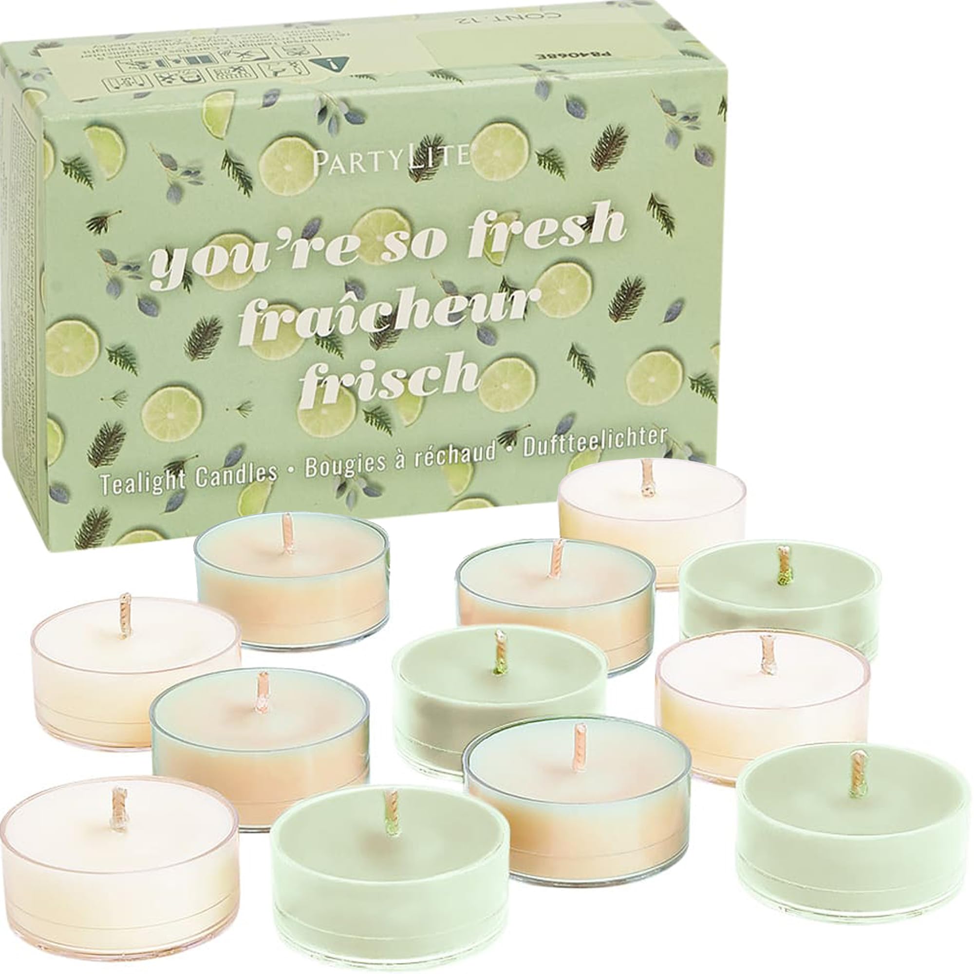 PartyLite 12 Tea Lights Sampler - Aromatherapy Candles Gift Set for Home Relaxation
