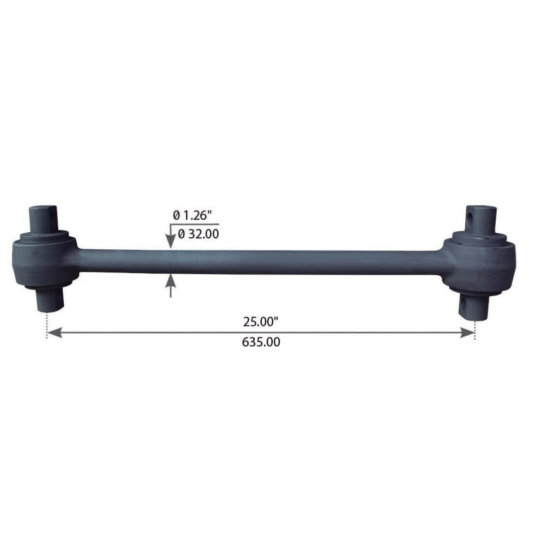Heavy Duty Torque Rod with Bushing for Kenworth Trucks - Replacement for Kenworth 925150, 35801 3460 - Ideal for Suspension Repair and Maintenance