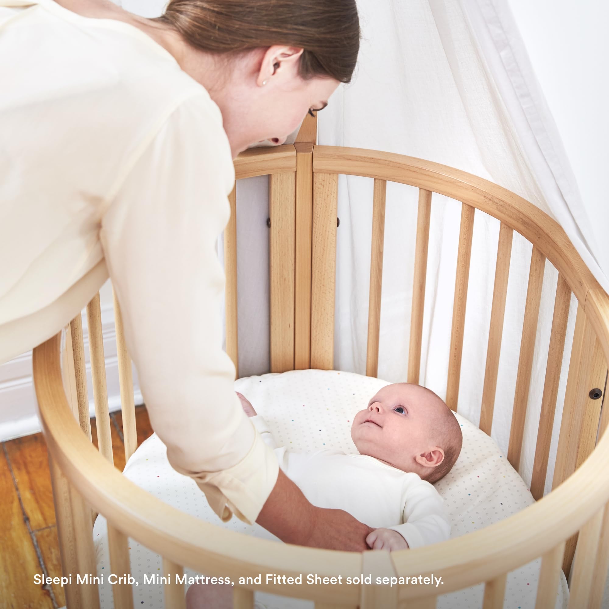 Stokke Sleepi Canopy by Pehr - Grey Baby Crib Canopy for Stokke Sleepi Mini & Standard Cribs | Breathable Mesh, Adjustable Design | Oeko-Tex Certified 100 | Nursery Decor, Newborn Sleep Aid, Baby Shower Gift