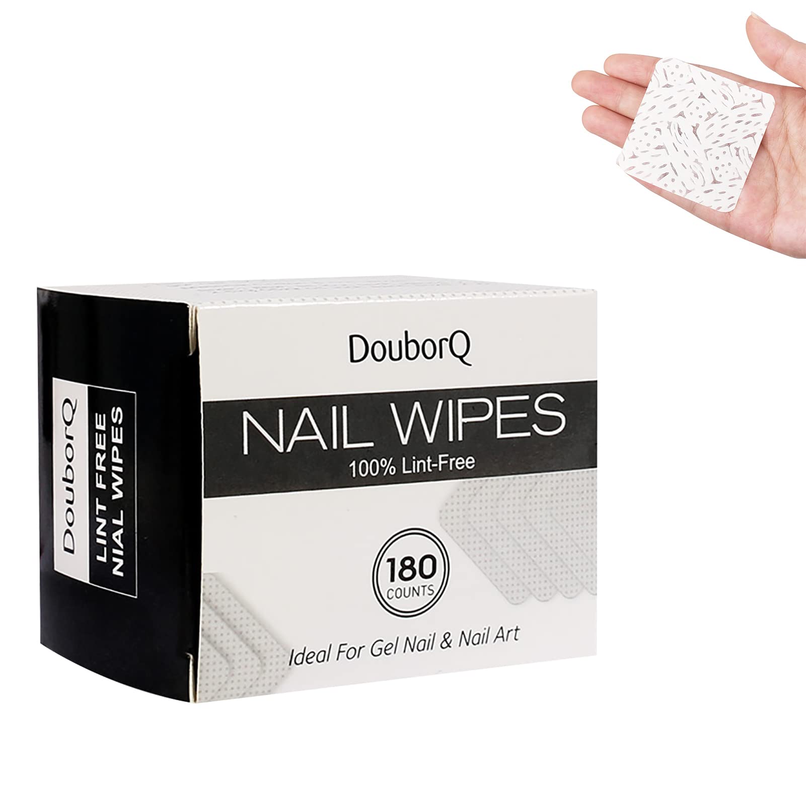 Premium Lint-Free Nail Polish Remover Cotton Pads - 180/360 Count for Nail Art, UV Gel & Polish - Gentle & Absorbent Nail Wipes for Salon & Home Manicures