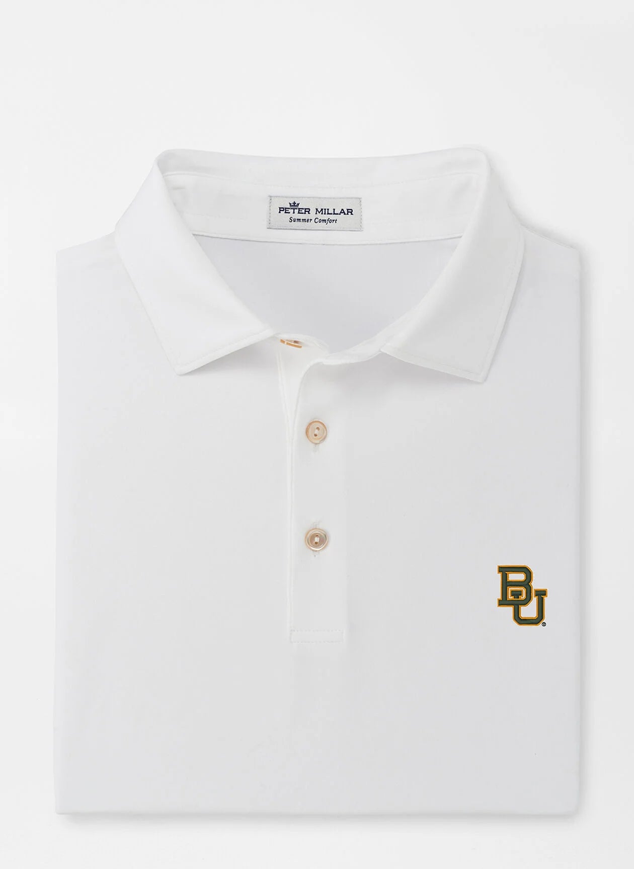 Peter Millar Solid Short Sleeve Knit Shirt - Baylor University Official Licensed Apparel - Perfect for Game Day, Campus Wear & Casual Outfits