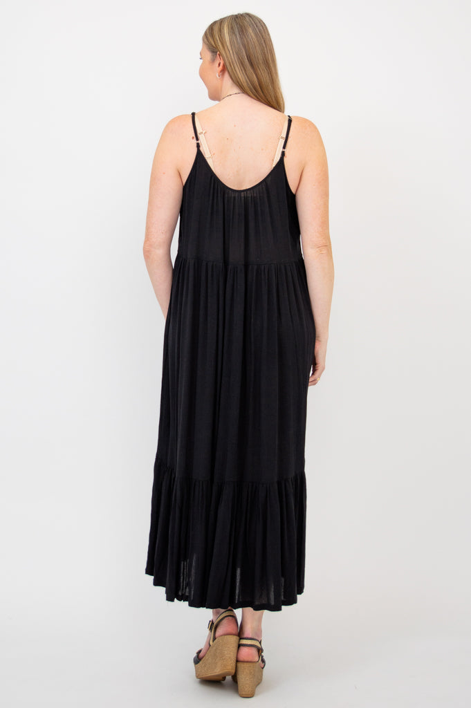 Boha Dress for Women - Elegant Black Flowy Maxi Dress | Perfect for Beach, Vacation & Summer Outfits