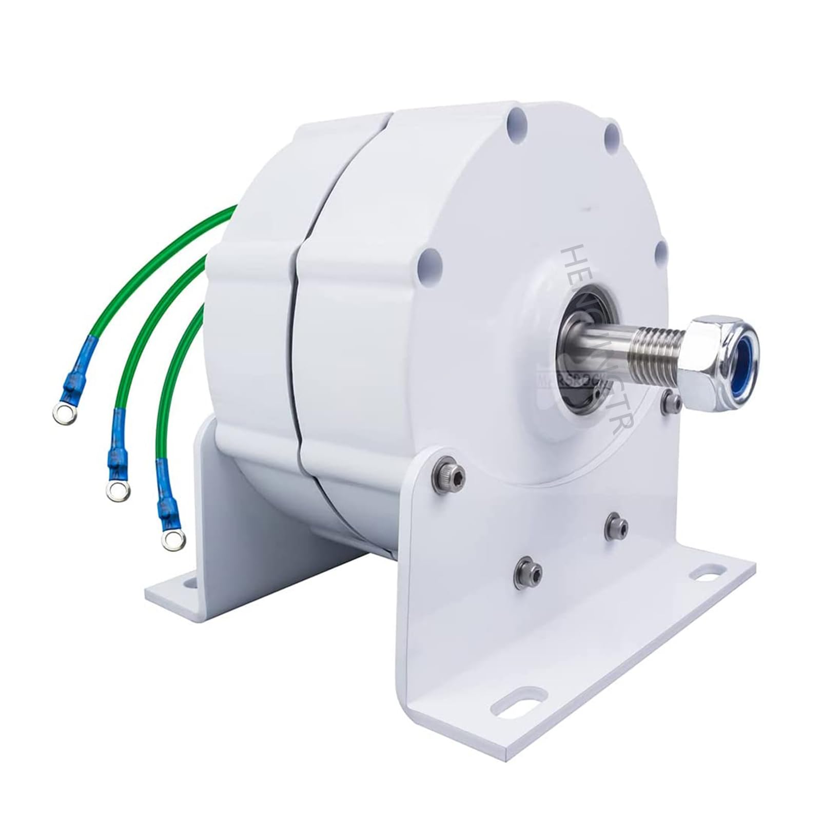 5000W Gearless Permanent Magnet Alternator 12V-220V 3 Phase AC Generator for Wind Turbine & Water Power System (with Base) - Perfect for Off-Grid Energy Solutions, Home Wind Power, and Hydropower Applications