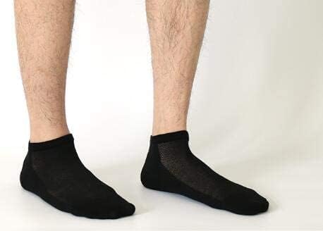 October Elf Men's Crew Ankle Thin Cotton Dress Socks - Breathable Short Athletic Socks for Work, Business & Casual Wear
