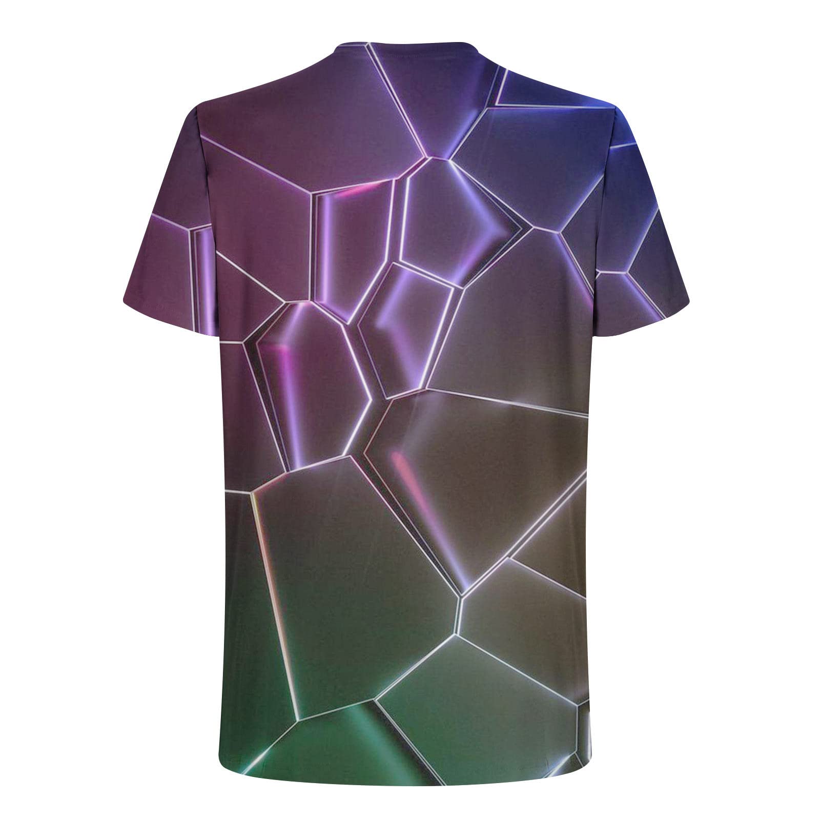 3D Printed Optical Illusion T-Shirts for Men - Short Sleeve Graphic Tees with Cool Visual Effects | Perfect Summer Tops for Dads, Casual Wear & Unique Gifts