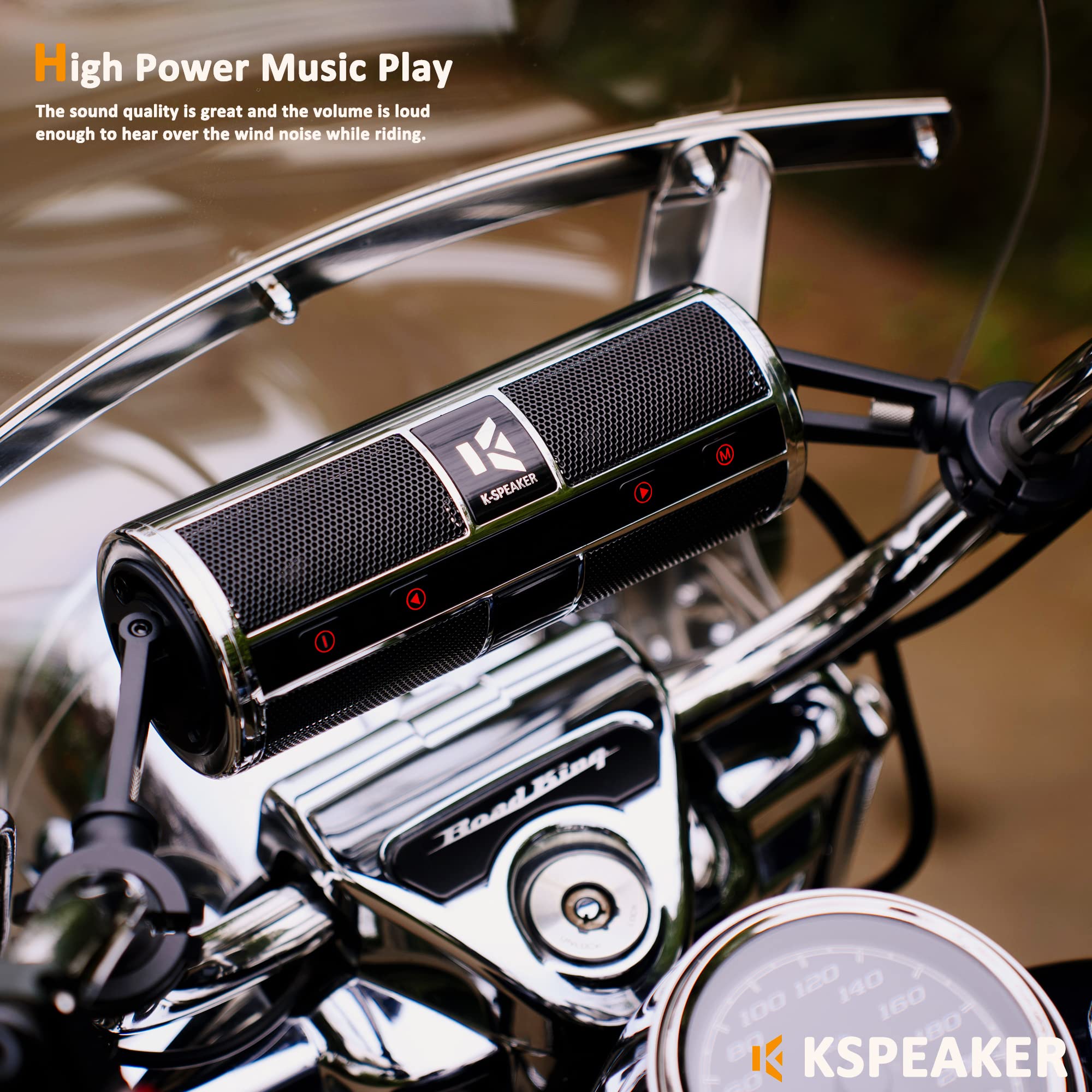 Waterproof Bluetooth Motorcycle Speakers with Built-in Amplifier - 3 Inch Metal MP3 Player for ATV, Scooter & 12V Vehicles | Perfect for Outdoor Rides, Road Trips & Adventure Sports
