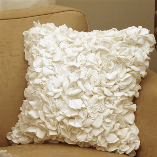 Summer Blossom White 18x18 Decorative Throw Pillow | Soft Couch Pillow for Living Room, Bedroom & Outdoor Patio Decor