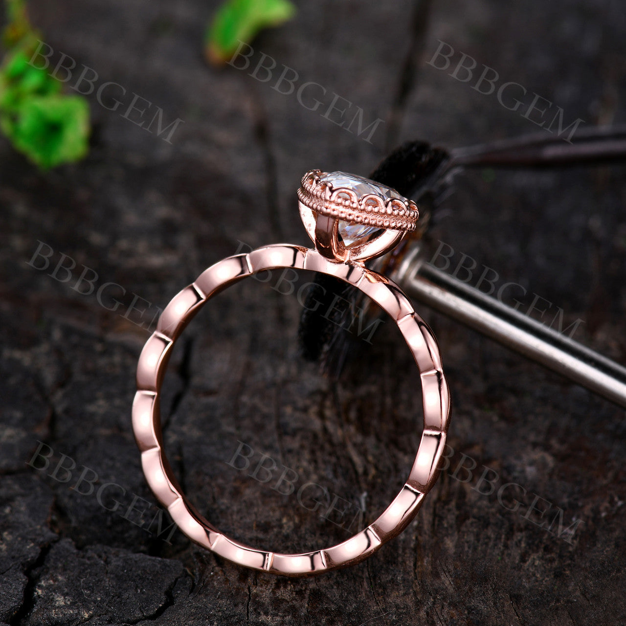 1.25 Carat Pear Cut Moissanite Engagement Ring in Rose Gold Bezel Setting - Perfect for Proposals, Weddings & Anniversaries