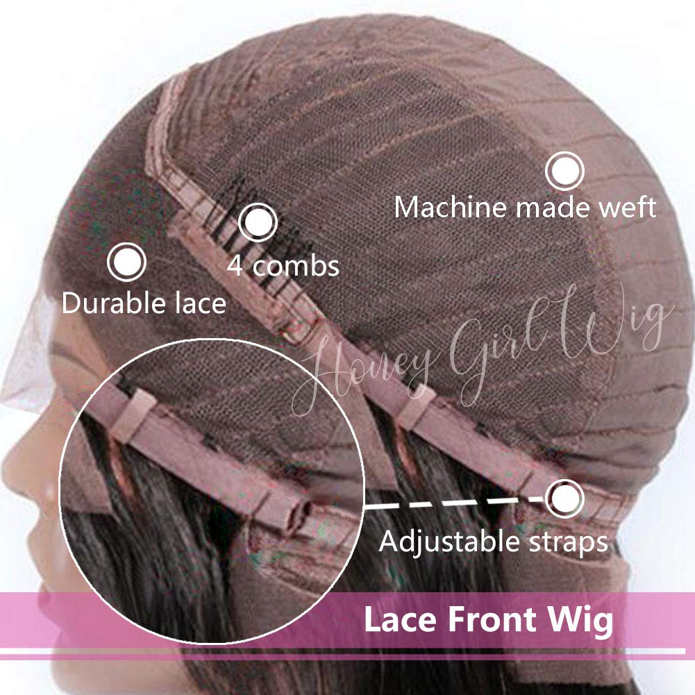 10A Brazilian Virgin Human Hair Lace Front Wig - Small Cap Short Bob Straight Wig with Baby Hair (180% Density, 10 Inch) for Black Women | Perfect for Daily Wear, Cosplay & Special Occasions