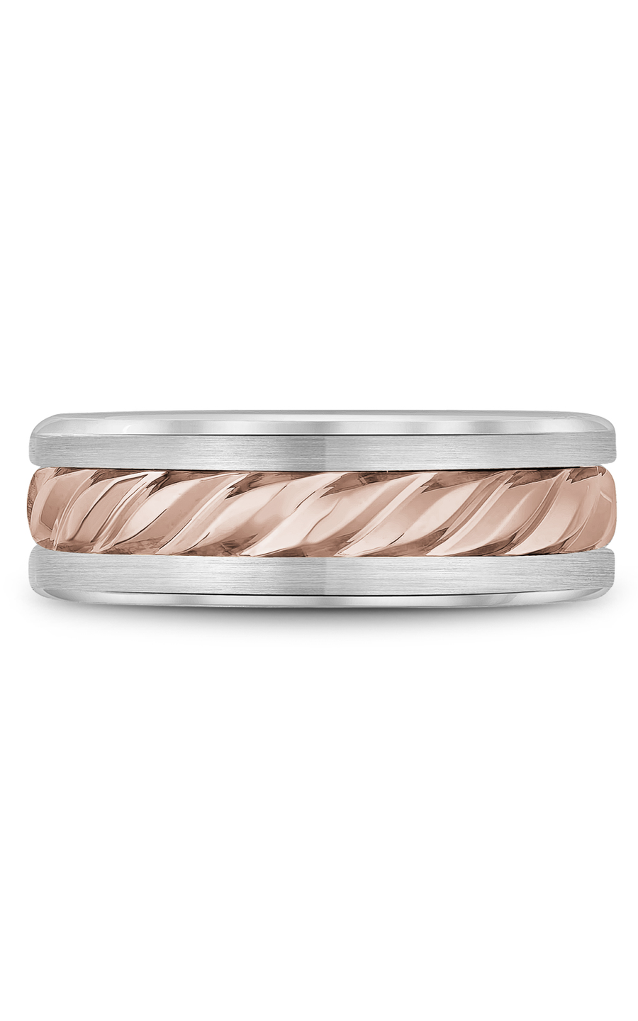 Bleu Royale Men's Wedding Band RYL 060RW75 - 14K Rose Gold Plated Tungsten Ring for Groom, Engagement & Anniversary - Perfect for Formal Occasions & Everyday Wear