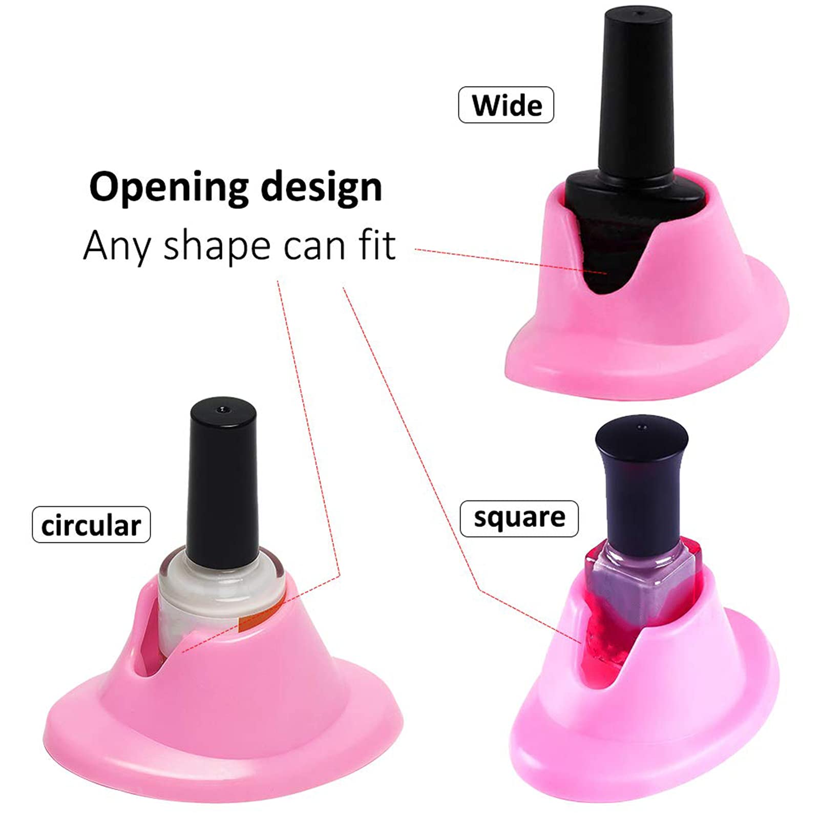2-Pack Soft Rubber Nail Polish Bottle Holder - Anti-Spill Nail Polish Stand with Stability | Nail Art Organizer for Salon & Home Manicure Tools | Perfect for Nail Artists & DIY Enthusiasts | Ideal for Salon Workstations, Home Nail Stations & Travel Kits | Great for Professional Nail Salons, Home Manicures, and Portable Nail Polish Storage