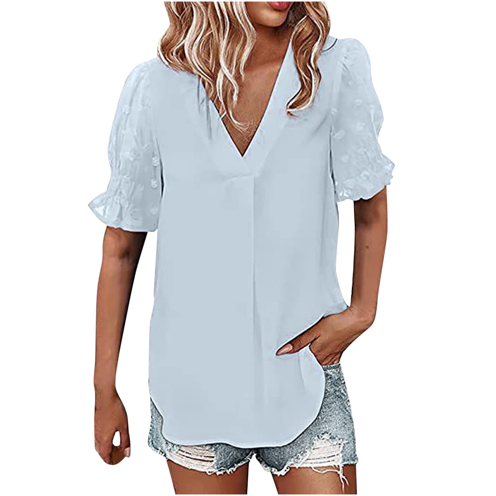 Women's Casual Short Sleeve Tunic Tops - Breathable Summer Tee Shirts for Women - Perfect for Beach Outings, Vacation Wear & Everyday Comfort