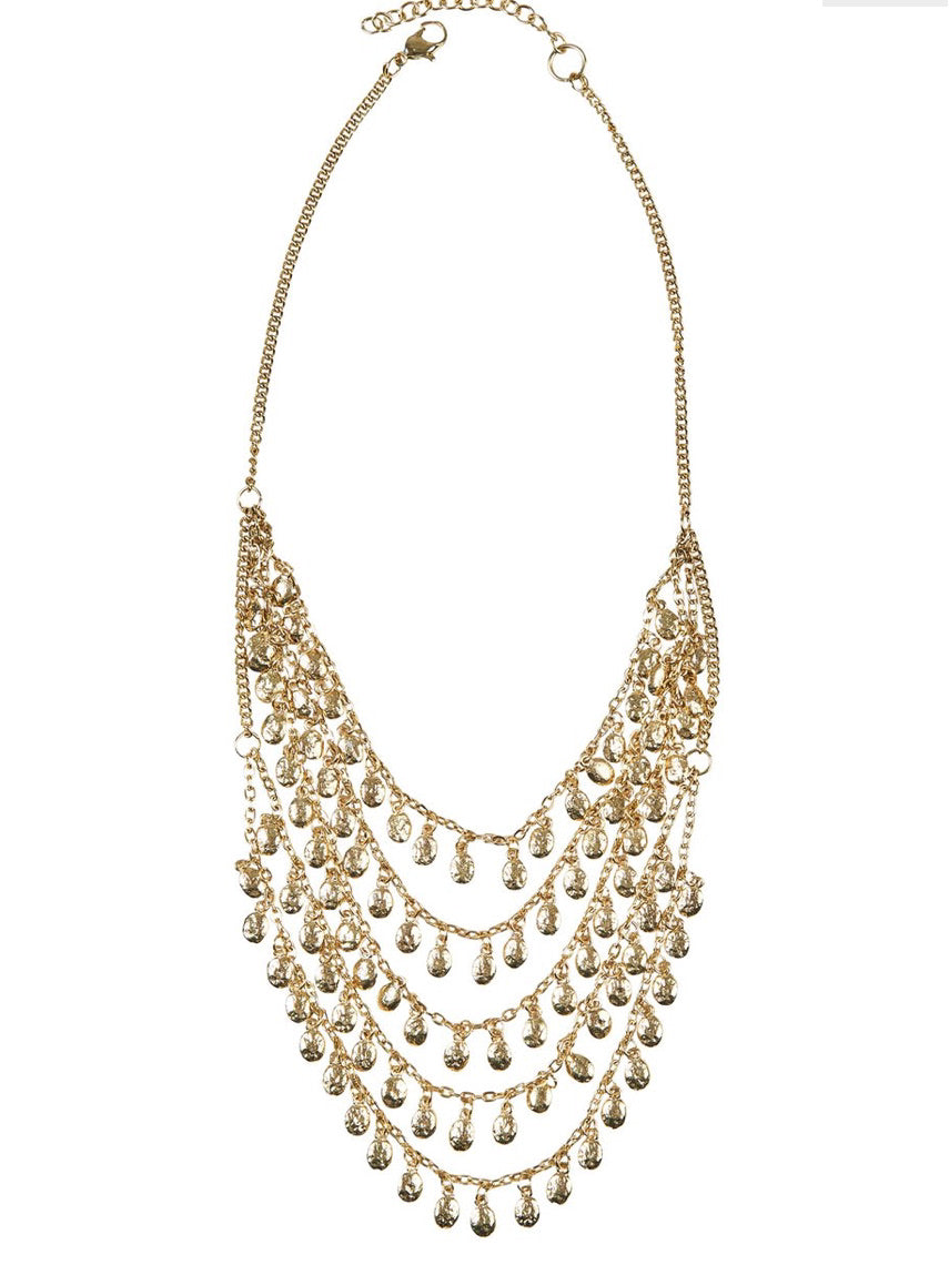 Solace Cluster Necklace in Brass - Elegant Boho Jewelry for Women, Perfect for Weddings, Parties & Everyday Wear