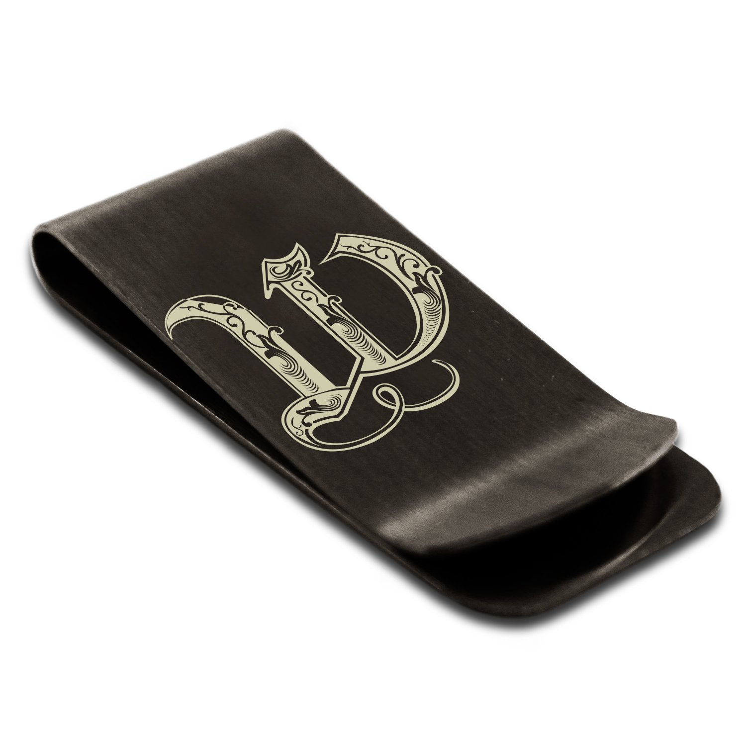 Stainless Steel Personalized Letter W Monogram Money Clip & Credit Card Holder - Perfect Gift for Men, Wedding, Graduation, and Business Professionals