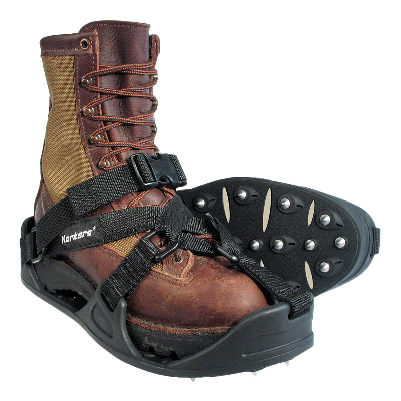 Korkers Work Trax Sharp Spikes Sandal - Non-Slip Fishing & Hiking Water Shoes for Men & Women - Perfect for River Wading, Boat Deck Safety, and Outdoor Adventures