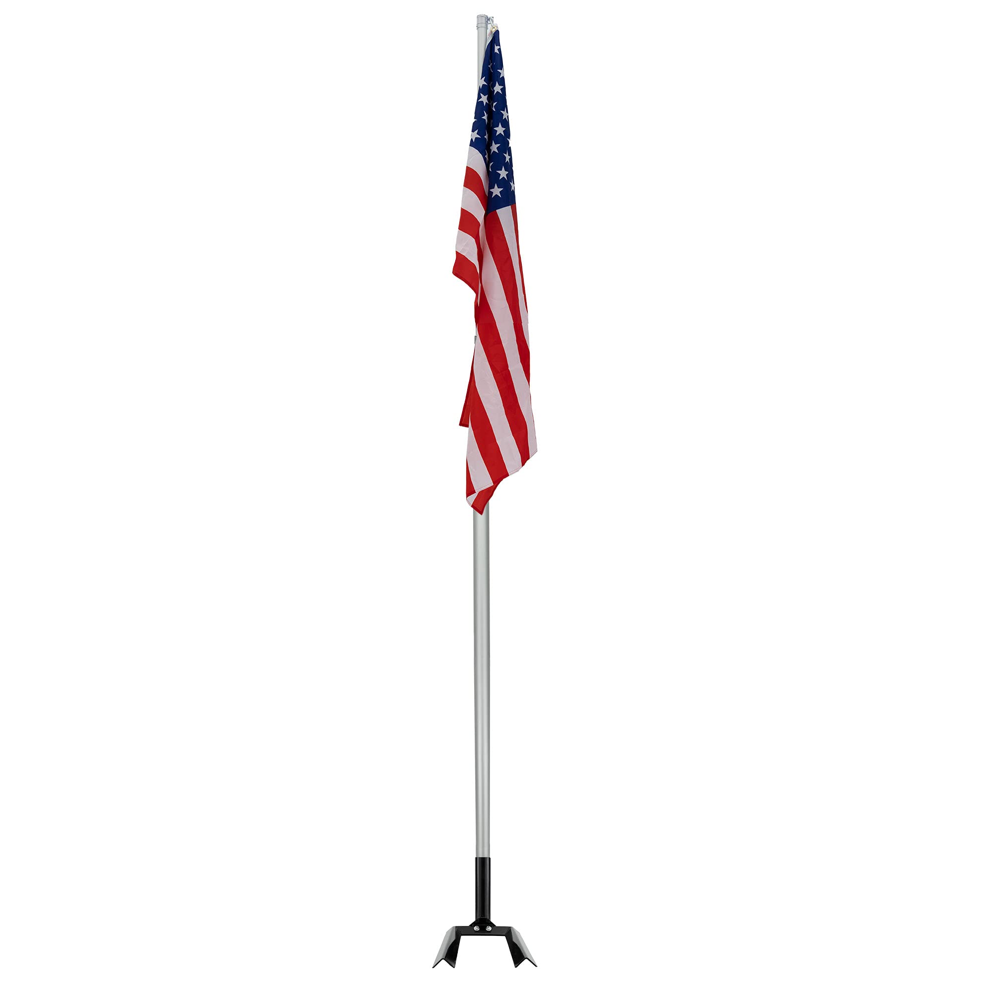 RecPro RV Trailer Wheel Mount Flag Pole Holder with 12'8