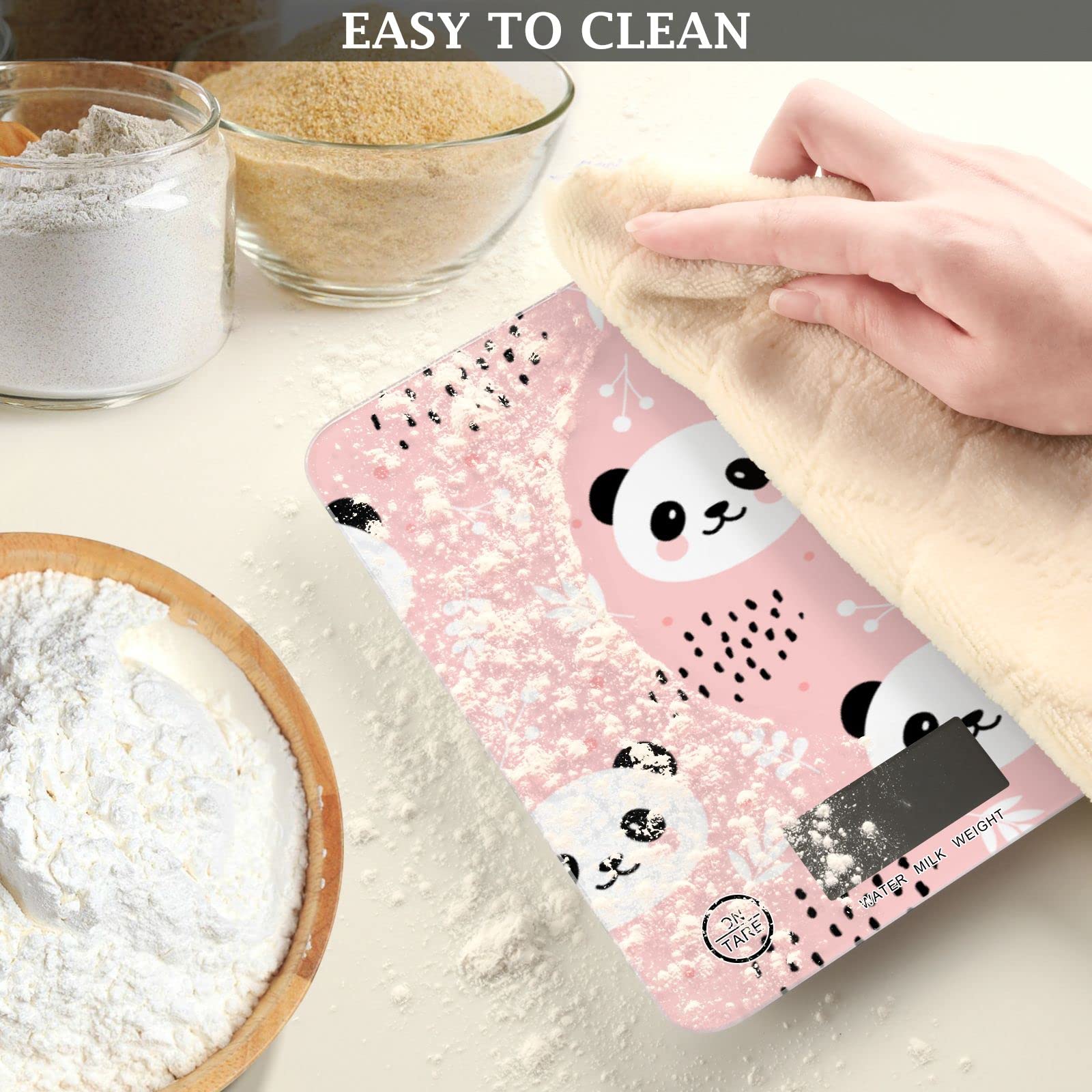 Waterproof Digital Kitchen Scale - Cute Panda Design, Measures in Ounces & Grams, Easy to Clean for Cooking, Baking & Meal Prep | Perfect for Home Chefs & Bakers
