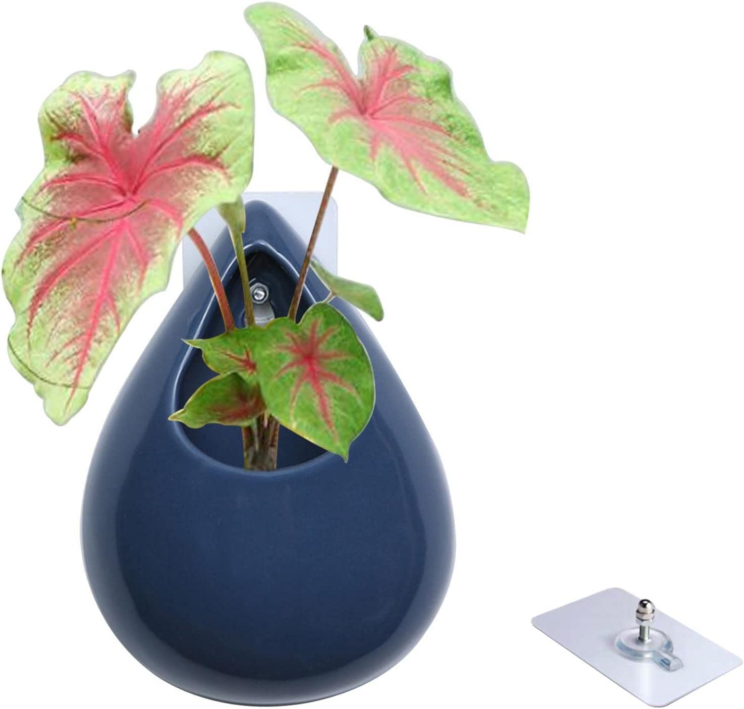 BAIWaNG Ceramic Vase - Small Flower Vase with Narrow Neck, Hand-Painted Blue Floral Design - Perfect for Home Decor, Office Desk, Wedding Centerpiece & Gift Giving (6.5