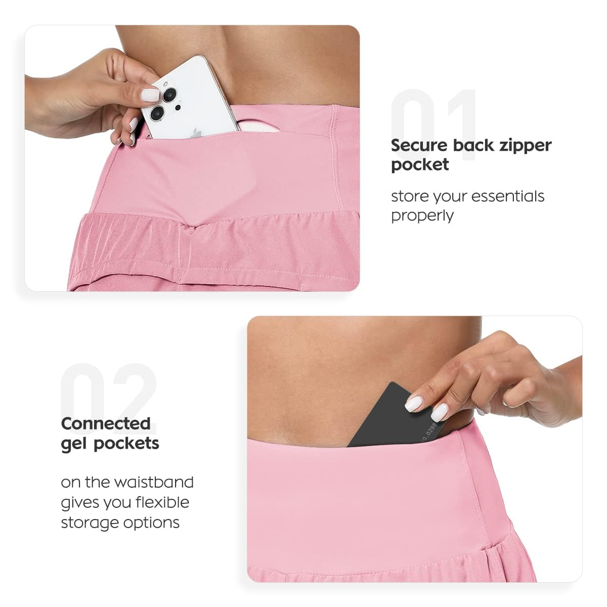 GYM RAINBOW Women's High Waisted Athletic Shorts - Lightweight Quick Dry Workout Running Shorts with Pockets for Yoga, Gym & Outdoor Activities