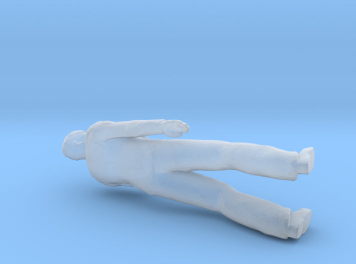 Man Lying Arm on Chest Pose - Relaxing Yoga & Meditation Position for Stress Relief - Perfect for Home Workouts, Studio Practice & Mindfulness Exercises