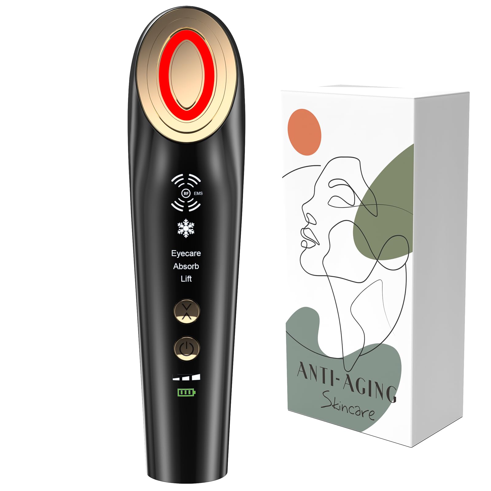 Radio Frequency Skin Tightening Machine for Face & Neck - Anti-Aging Device with Microcurrent Lifting Technology - Wrinkle Reduction, Firming & Toning Massager - At-Home Facial Treatment for Youthful Skin - Perfect for Daily Skincare Routine & Spa-Like Experience