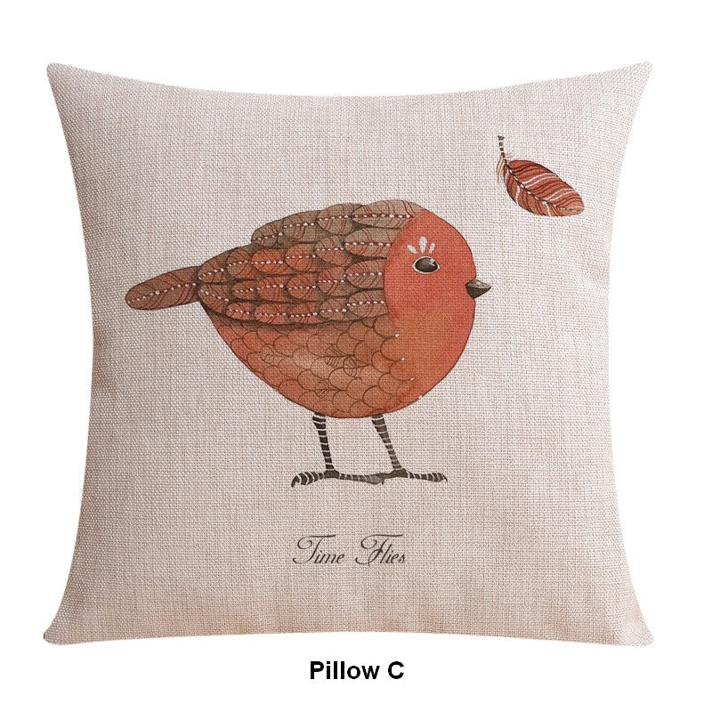 Decorative Sofa Pillows for Living Room & Dining Room - Love Birds Throw Pillow Covers for Couch, Bed, Chair - Singing Birds Home Decor Accent Pillows for Cozy Home & Gift Ideas