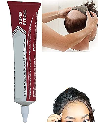 Ekan Waterproof Hair Wig Glue - Strong Hold Adhesive for Patch, Wig, Toupee & Hair Extensions - Men & Women - Perfect for Swimming, Sports & Daily Wear