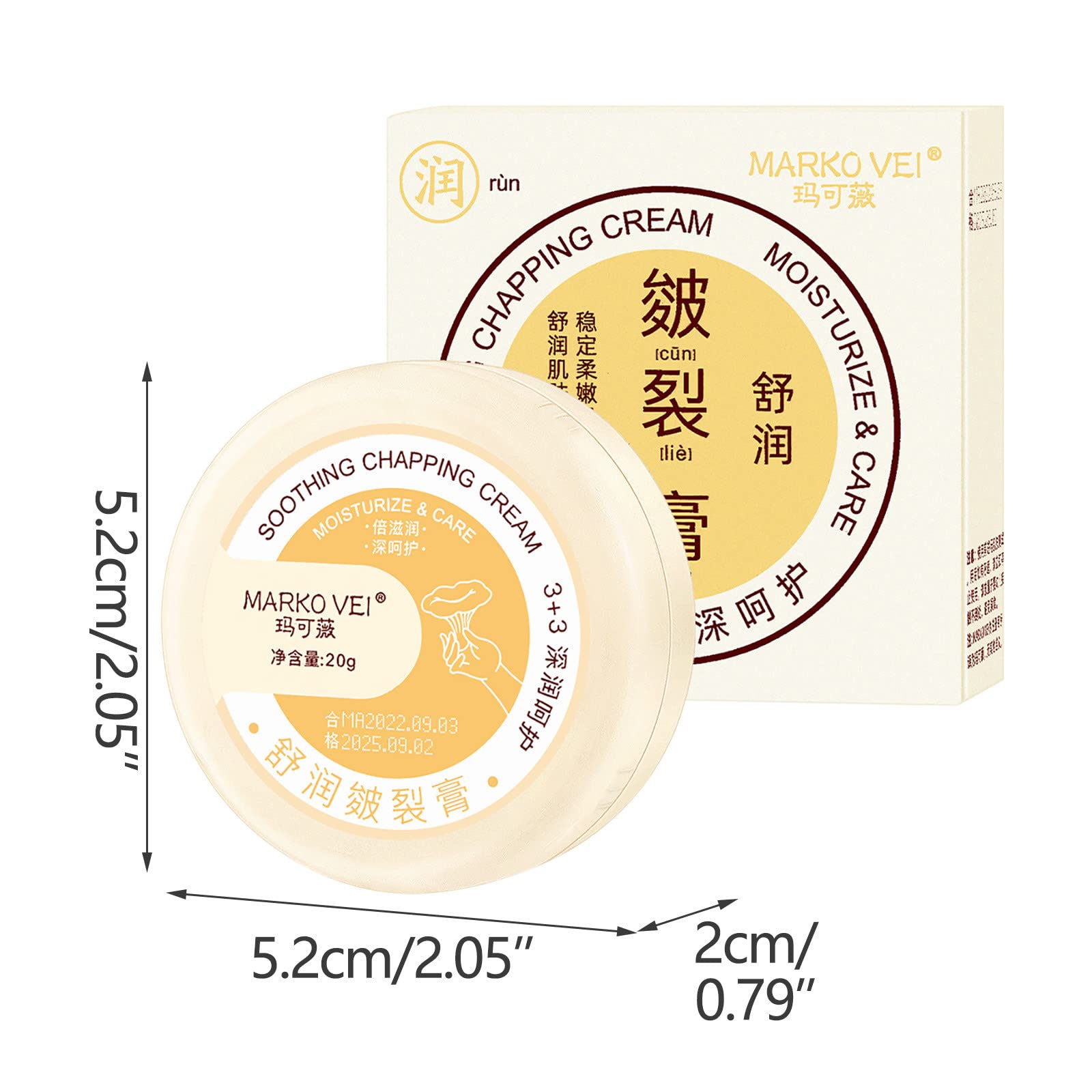 Natural Cracked Skin Repair Cream for Hands & Feet - 100% Organic Winter Anti-Cracking Moisturizer, Heel Balm for Dry Cracked Skin - Best for Winter Care, Dry Skin Relief & Foot Crack Treatment - Perfect for Dry Weather, Harsh Winters & Daily Foot Care Routine
