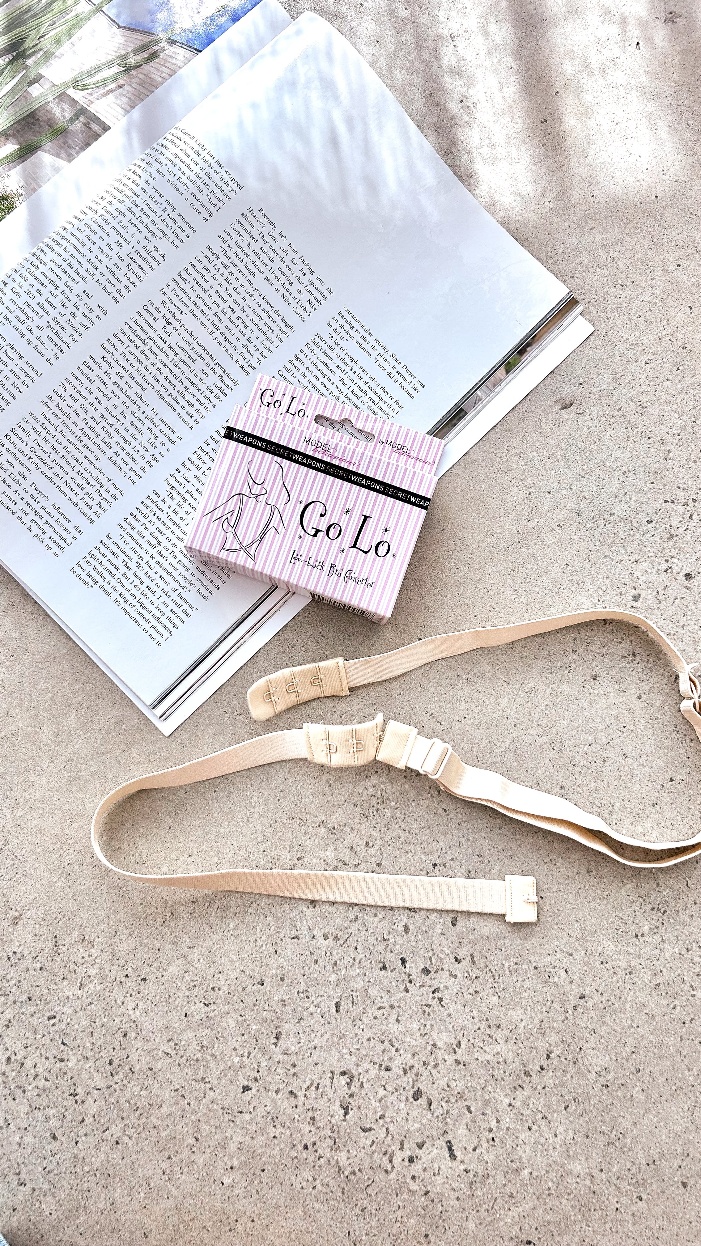 Go Lo Low Back Bra Converter in Nude - Seamless Strapless Bra Adapter for Backless Dresses & Formal Wear