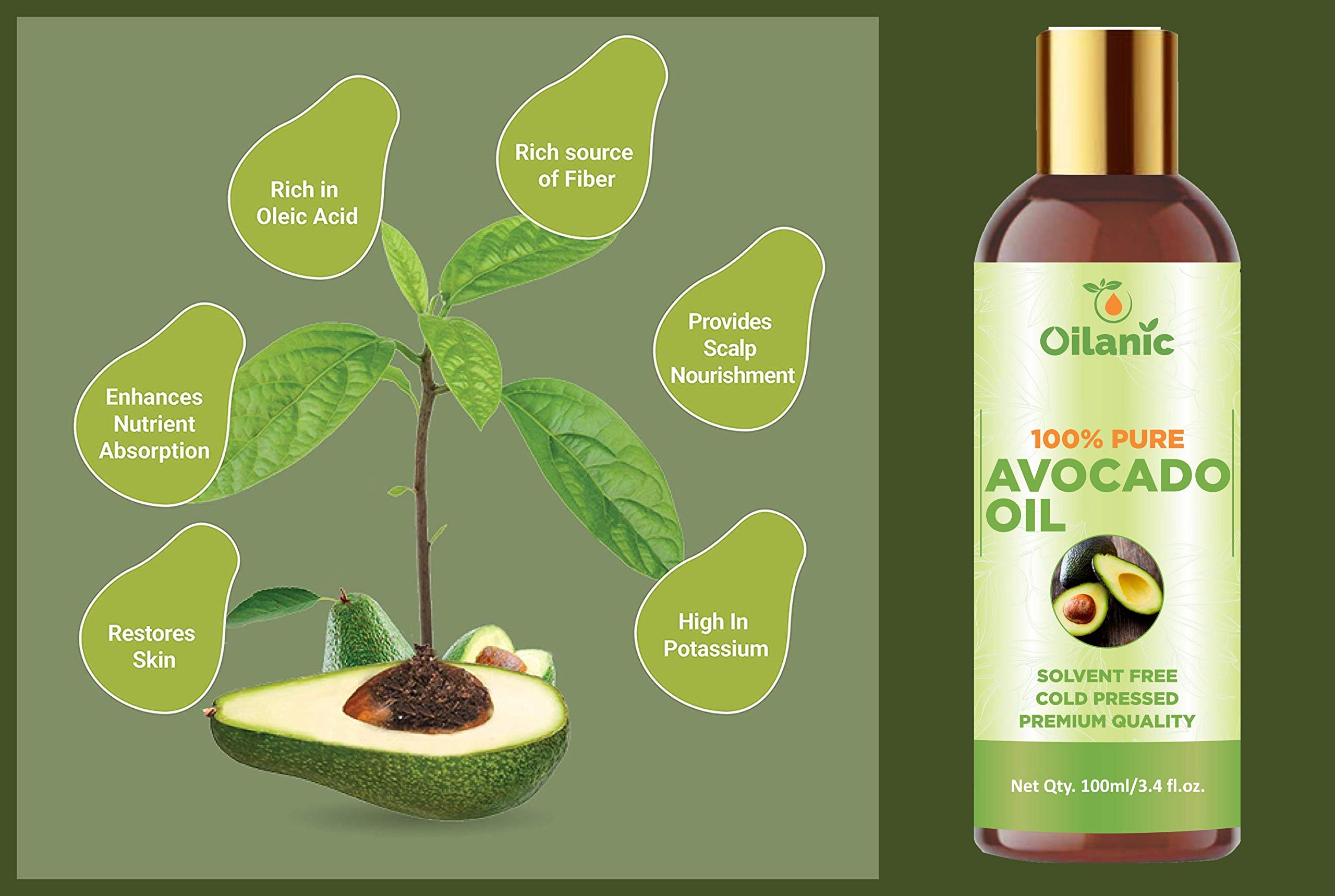 Oilanic 100% Pure Natural Avocado Oil & Sesame Oil Combo Pack - 2 Bottles (100ml Each, Total 200ml) - Perfect for Cooking, Salad Dressings & Skin Care