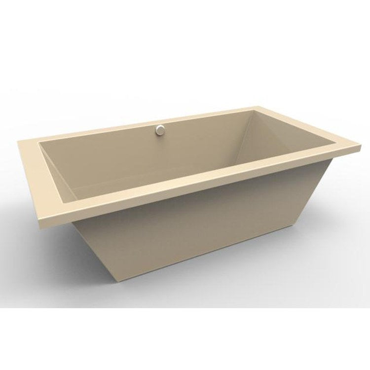 Cheyenne Freestanding Acrylic Air Tub - 72 x 36 x 22.75 Inch Modern Rectangular Bathtub for Luxury Bathroom Spa Experience