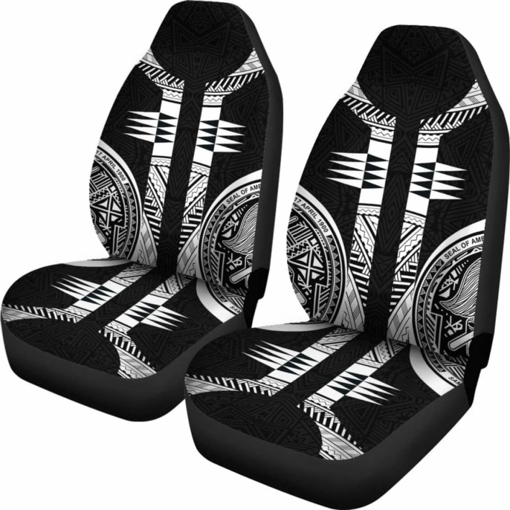 Premium American Samoa Car Seat Covers - Black Armor Tattoo Design (11 174914) | Durable Protection for Cars, Trucks & SUVs | Perfect for Road Trips & Daily Commutes