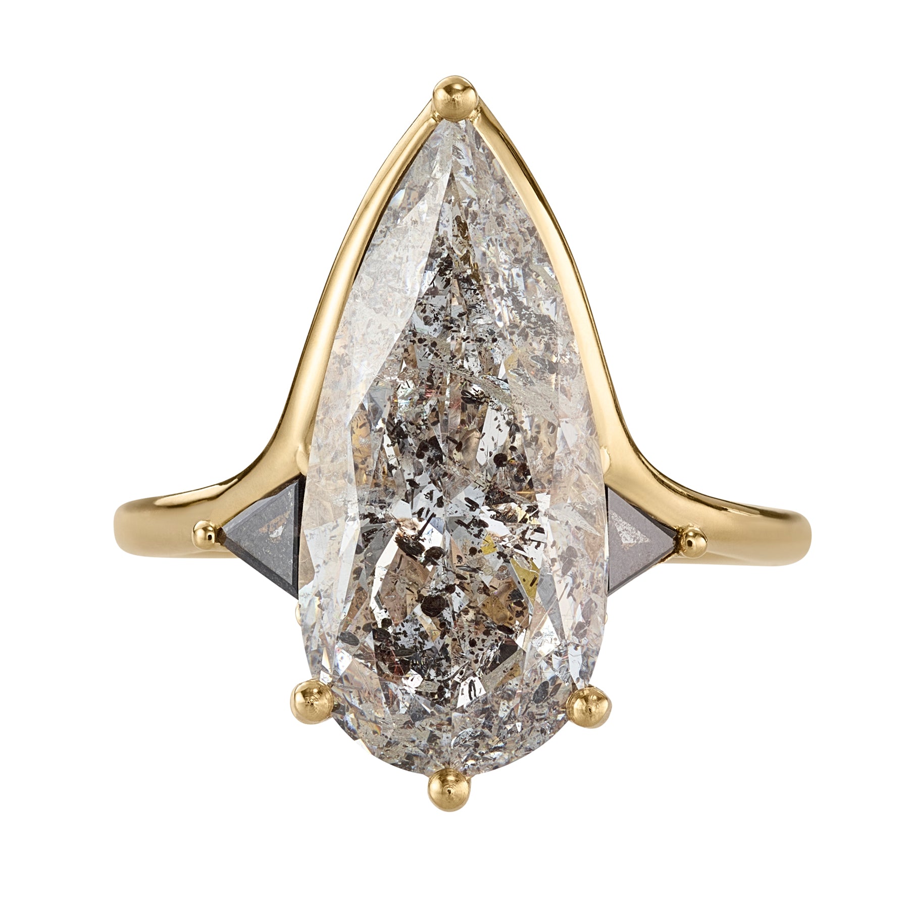 Unique Interstellar Salt & Pepper Diamond Engagement Ring - Vintage Style Wedding Band for Women, Perfect for Proposals & Anniversaries