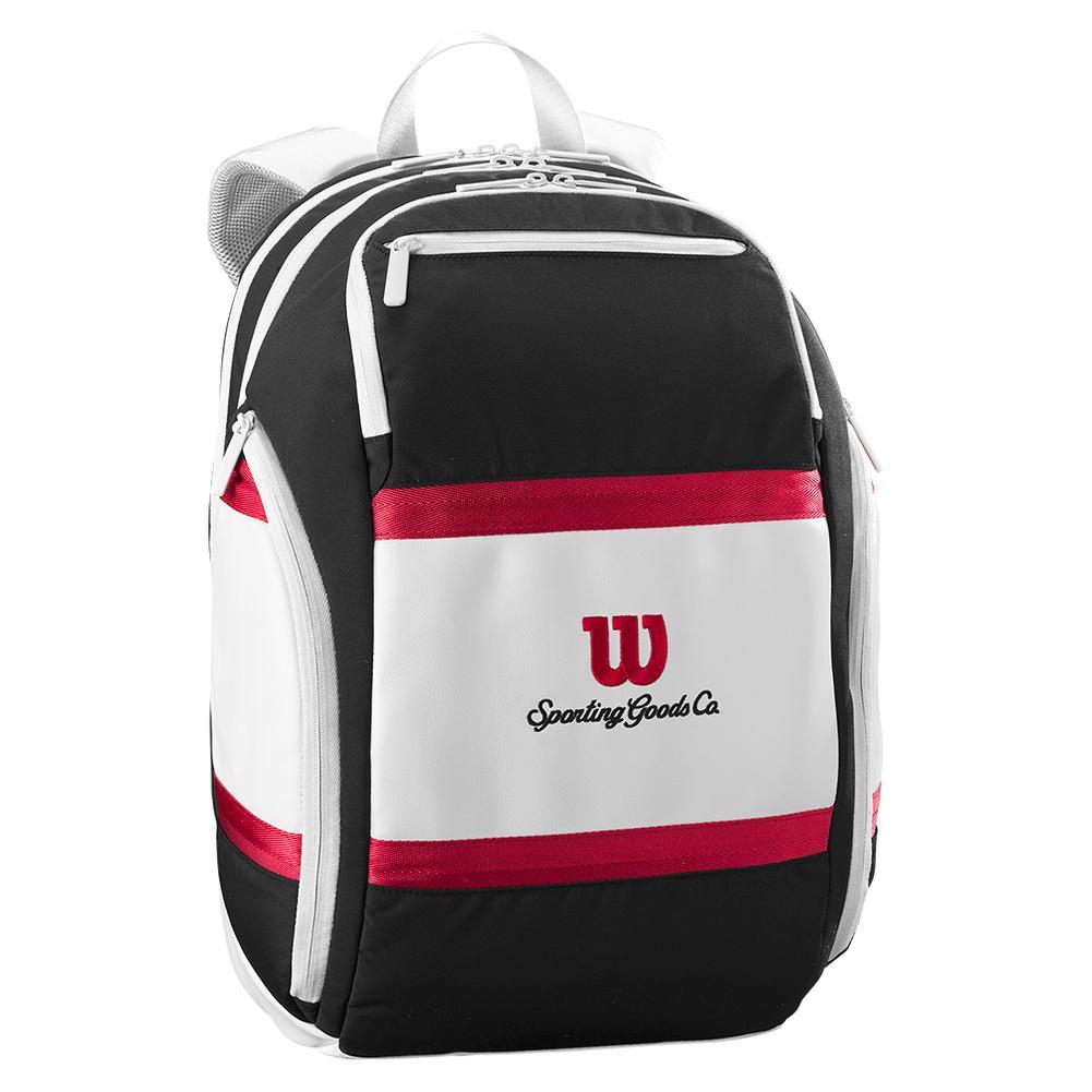 Courage Collection Tennis Backpack - Black & White | Durable Sports Bag for Tennis Players & Athletes | Perfect for Courts, Gyms & Travel