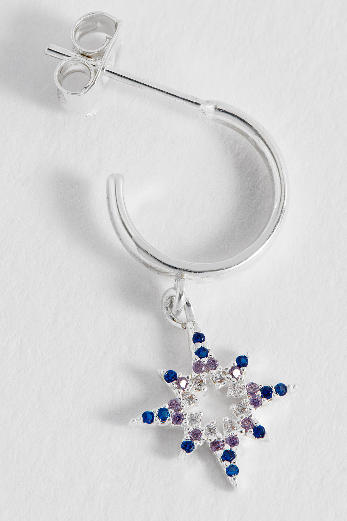 North Star Hoop Earrings for Women - Sterling Silver Celestial Jewelry - Perfect for Everyday Wear, Date Nights & Boho Fashion