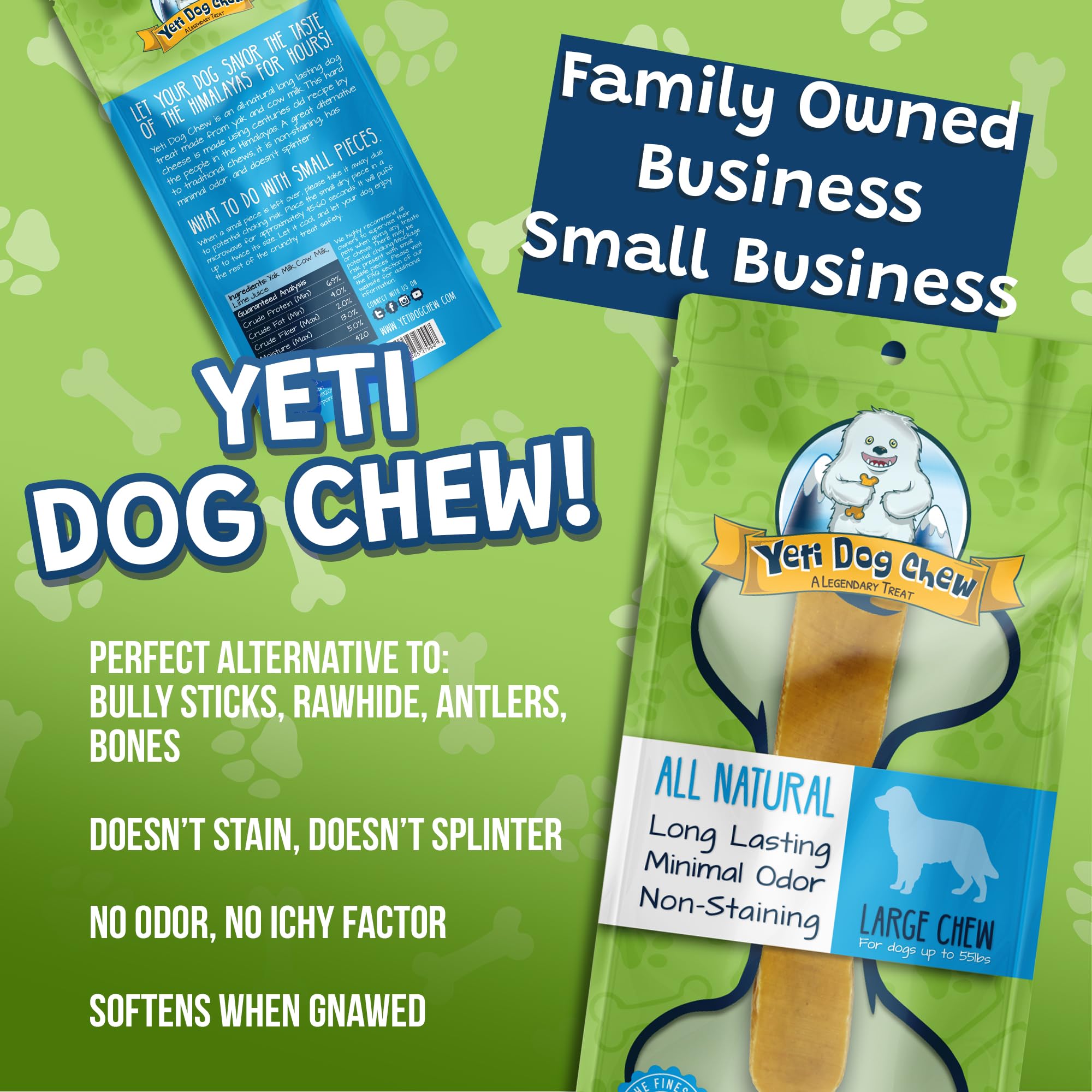 Premium Himalayan Yak Cheese Dog Chews - Natural, Long-Lasting & Healthy Treats for Small, Medium & Large Dogs - Yak Bones for Aggressive Chewers - XL Bulk 3 lb Pack - Perfect for Training, Teething & Dental Health